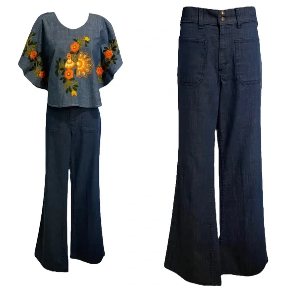 RARE 70s Vintage Levi’s “Carrot Tab” Bell Bottoms | Fresh Produce Line - Picture 3 of 16